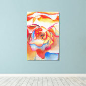 Macro begonia Fred Martin Aquarellmalerei Leinwanddruck (Insitu (Holzboden))