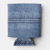 Macro Blue Denim, Nah-up Textur. Dosenkühler (Vorderseite)