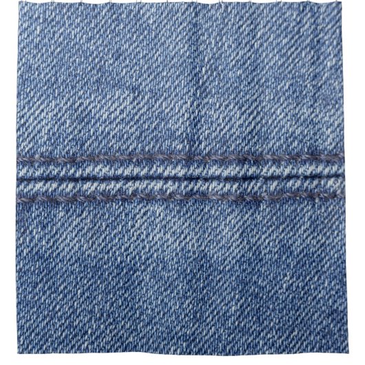 Macro Blue Denim, Nah-up Textur. Duschvorhang (Vorderseite)