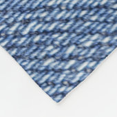 Macro Blue Denim, Nah-up Textur. Fleecedecke (Ecke)