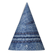 Macro Blue Denim, Nah-up Textur. Partyhütchen (Links)