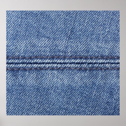 Macro Blue Denim, Nah-up Textur. Poster (Vorne)