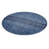 Macro Blue Denim, Nah-up Textur. Schneidebrett (Ecke)