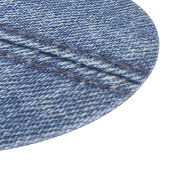 Macro Blue Denim, Nah-up Textur. Schneidebrett (Ecke)