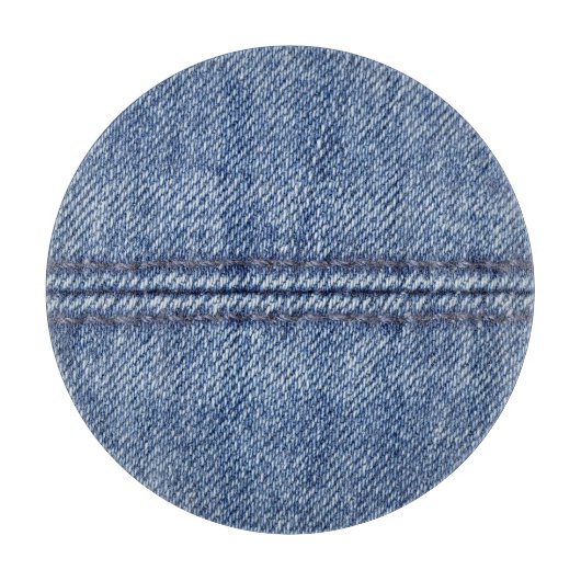 Macro Blue Denim, Nah-up Textur. Schneidebrett (Vorderseite)