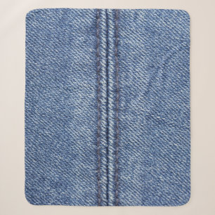 Macro Blue Denim, Nah-up Textur. Sherpadecke
