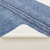 Macro Blue Denim, Nah-up Textur. Sherpadecke (3/4)