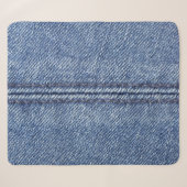 Macro Blue Denim, Nah-up Textur. Sherpadecke (Vorderseite (Horizontal))