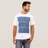 Macro Blue Denim, Nah-up Textur. T-Shirt (Vorne ganz)