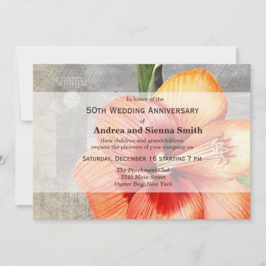 Macro Blume Tiger Lily Einladung (Vorderseite)