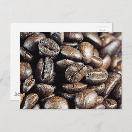 Macro coffee postkarte (Vorne/Hinten)