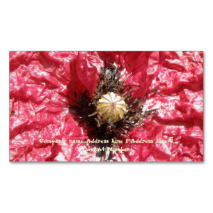 Macro Custom Business Card für hübsche Red Poppe B Magnetische Visitenkarte