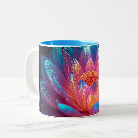 Macro Ethereal Zen Zweifarbige Tasse (Vorderseite Links)