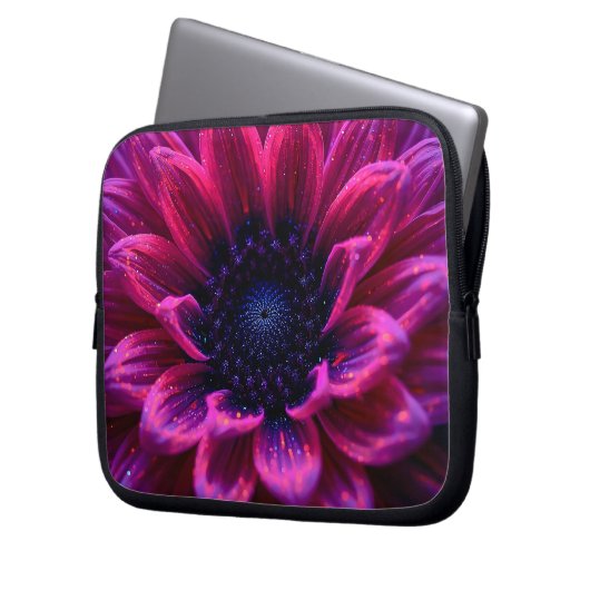 Macro Fuchsia Nebula 10 inch Laptopschutzhülle (Vorderseite Links)