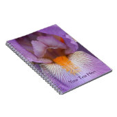 Macro Iris Petals Blume Nature Notebook Notizblock (Rechte Seite)