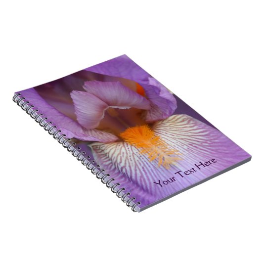 Macro Iris Petals Blume Nature Notebook Notizblock (Rechte Seite)