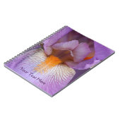 Macro Iris Petals Blume Nature Notebook Notizblock (Linke Seite)