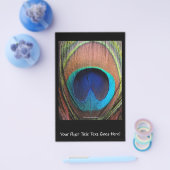 Macro Peacock Feather Rich Blues Fotografie Flyer (Einzeln)