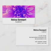 Macro Pink Blume Business Card Visitenkarte (Vorne/Hinten)