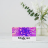 Macro Pink Blume Business Card Visitenkarte (Stehend Vorderseite)