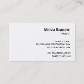 Macro Pink Blume Business Card Visitenkarte (Rückseite)