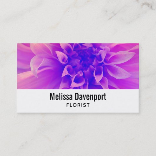 Macro Pink Blume Business Card Visitenkarte (Vorderseite)