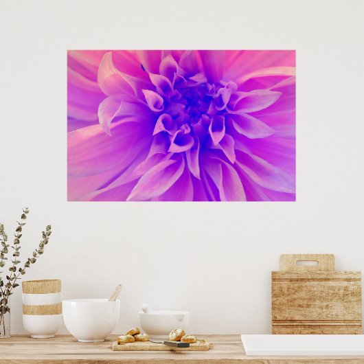 Macro Pink Flower Poster (Küche)