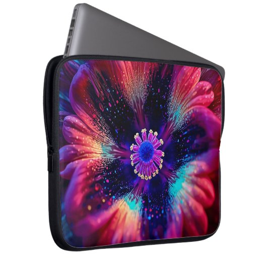 Macro Radiant Riot 15 inch Laptopschutzhülle (Vorne Rechts)