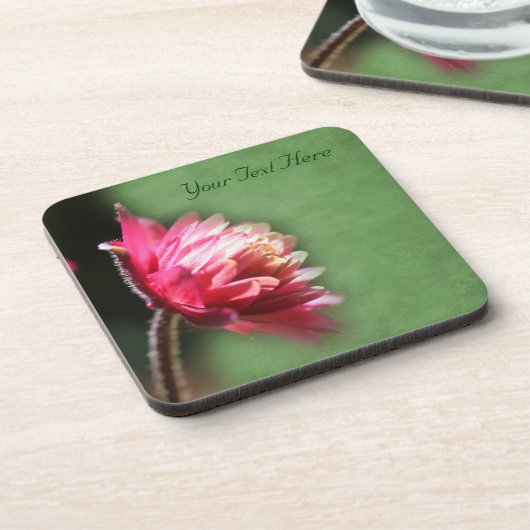 Macro Red Blume Nature Untersetzer Set (Linke Seite)