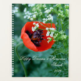 Macro Red Poppy | Artistic Personalized Journal Planer