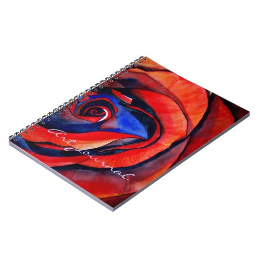 Macro red rose abstract art journal notizblock (Linke Seite)