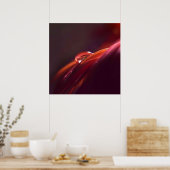 Macro Rotes Blatt Poster (Küche)