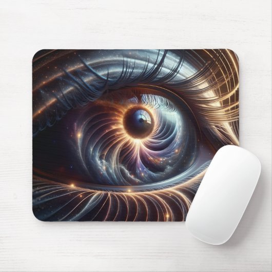Macro Shot of Eye Space Galaxy Digital Mousepad (Mit Mouse)