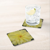 Macro Yellow Dahlia Blume Rechteckiger Pappuntersetzer (Vor Ort)