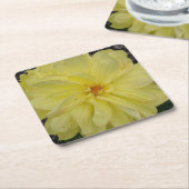 Macro Yellow Dahlia Blume Rechteckiger Pappuntersetzer (angewinkelt)