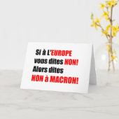 MACRON = Mondialisation - Grußkarte Karte (Gelbe Blume)
