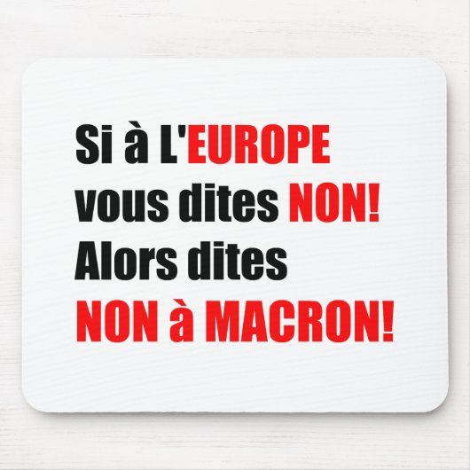 MACRON = Mondialisation - Mousepad (Vorne)