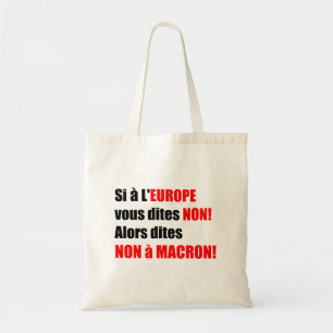 MACRON = Mondialisation Toto Bag Tragetasche