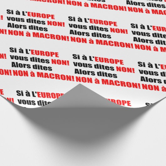 MACRON = Mondialisierung Geschenkpapier (Ecke)