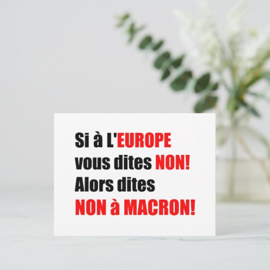 MACRON = Mondialisierung - Postkarte (Stehend Vorderseite)