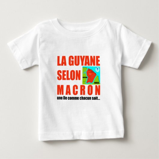 Macron sagt, Französisch ist eine Insel Baby T-shirt (Vorderseite)