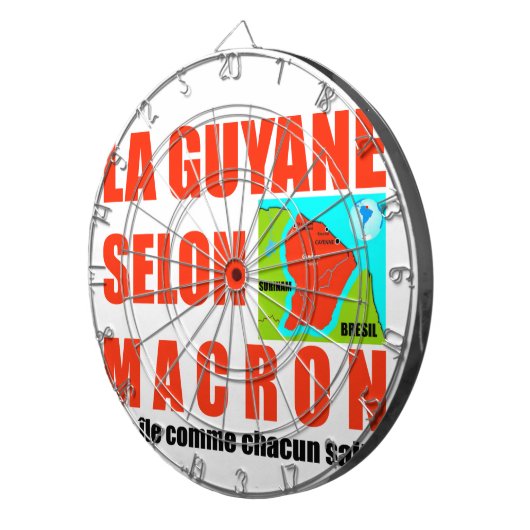 Macron sagt, Französisch ist eine Insel Dartscheibe (Vorderseite rechts)