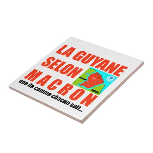 Macron sagt, Französisch ist eine Insel Fliese (Seite)