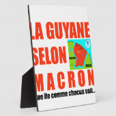 Macron sagt, Französisch ist eine Insel Fotoplatte (Seite)