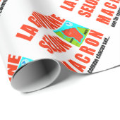 Macron sagt, Französisch ist eine Insel Geschenkpapier (Rolleneckpunkt)