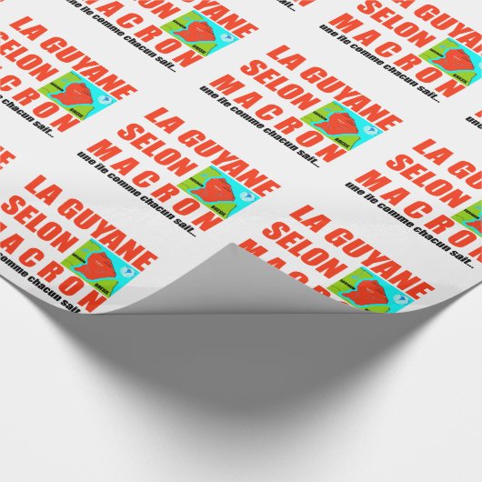 Macron sagt, Französisch ist eine Insel Geschenkpapier (Ecke)