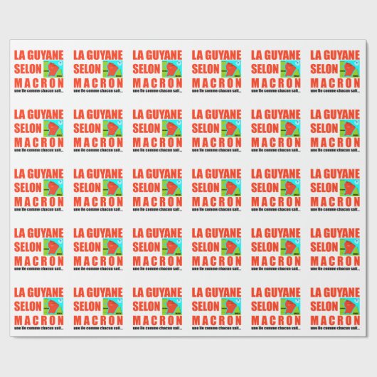 Macron sagt, Französisch ist eine Insel Geschenkpapier (Flach)