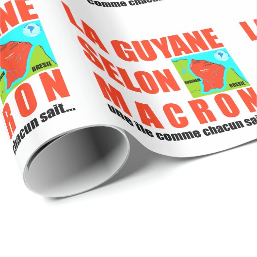 Macron sagt, Französisch ist eine Insel Geschenkpapier (Rolleneckpunkt)