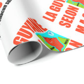 Macron sagt, Französisch ist eine Insel Geschenkpapier (Rolleneckpunkt)