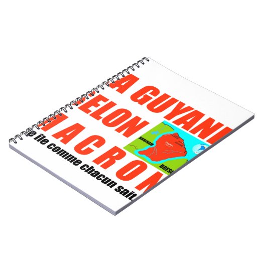 Macron sagt, Französisch ist eine Insel Notizblock (Linke Seite)